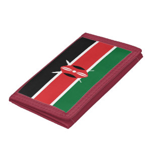 Kenya flag tri-fold wallet