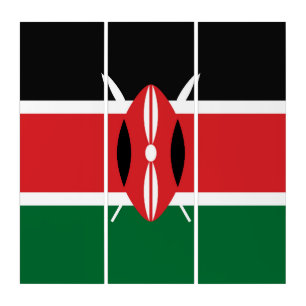 Kenya flag triptych