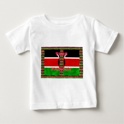 Kenya Flag Tuko Pamoja Baby T_Shirt