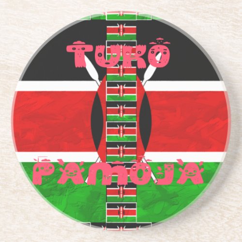 Kenya Flag Tuko Pamoja Coaster