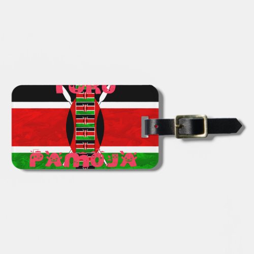 Kenya Flag Tuko Pamoja Luggage Tag