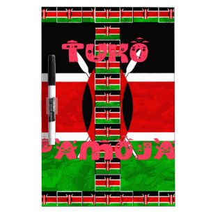 Kenya Flag: Tuko Pamoja - Unity Art Design Dry-Erase Board