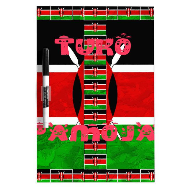 Kenya Flag: Tuko Pamoja - Unity Art Design Dry-Erase Board (Front)