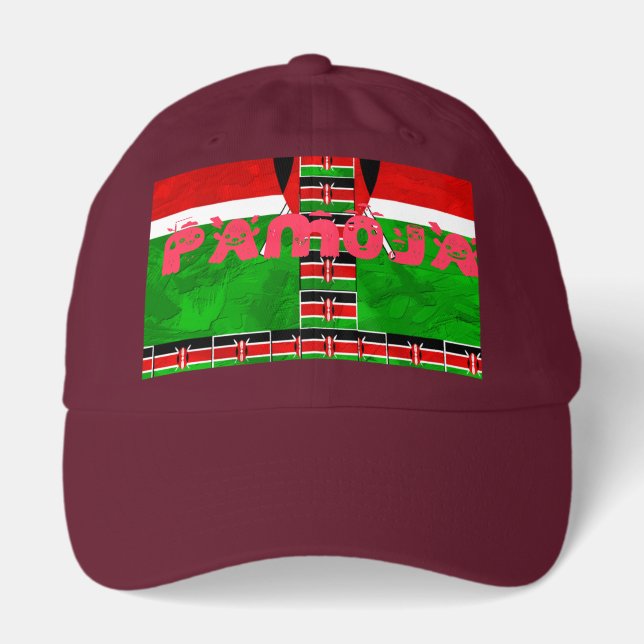 Kenya Flag: Tuko Pamoja - Unity Art Design Hat (Front)