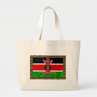 Kenya Flag: Tuko Pamoja - Unity Art Design Large Tote Bag