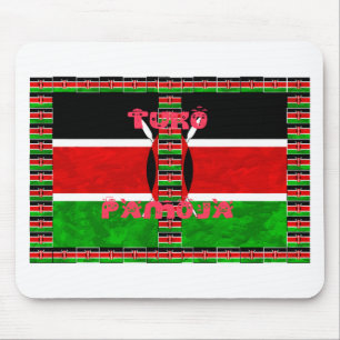 Kenya Flag: Tuko Pamoja - Unity Art Design Mouse Pad