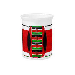 Kenya Flag: Tuko Pamoja - Unity Art Design Pitcher