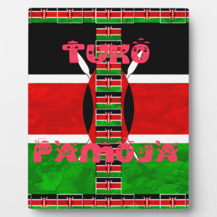 Kenya Flag: Tuko Pamoja - Unity Art Design Plaque