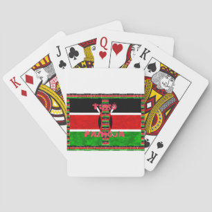 Kenya Flag: Tuko Pamoja - Unity Art Design Poker Cards