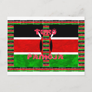 Kenya Flag: Tuko Pamoja - Unity Art Design Postcard