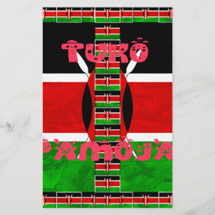 Kenya Flag: Tuko Pamoja - Unity Art Design Stationery