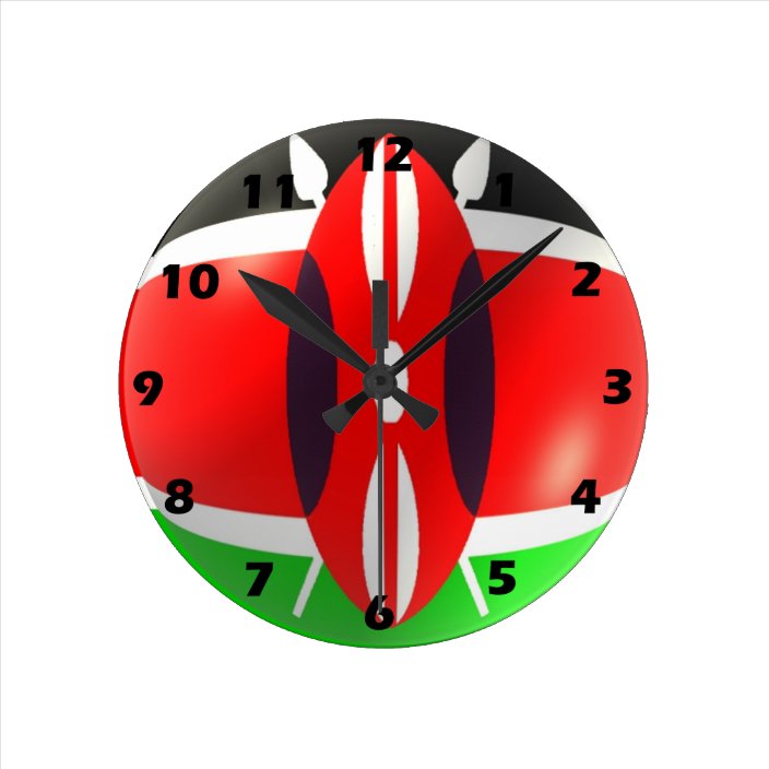 Kenya Flag Wall Clock