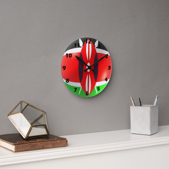 Kenya Flag Wall Clock (Office)