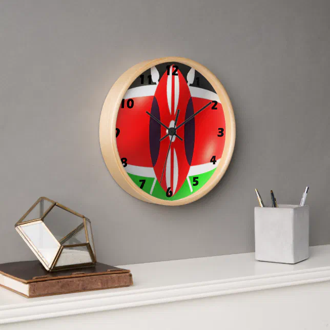 Kenya Flag Wall Clock Zazzle