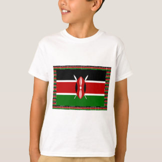Kenya Flag: With Miniature Flag Frame Border Art  T-Shirt