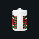 Kenya Flag: With Miniature Flag Frame Border Art Teapot<br><div class="desc">Kenya Flag: With Miniature Flag Frame Border Art Design Show your solid national pride with the Kenya Flag: With Miniature Flag Frame Border Art Design, exclusively at the Achempong Zazzle online store! This classic, patriotic artwork features the Kenyan national flag in its full, recognizable glory, centered within a truly unique...</div>