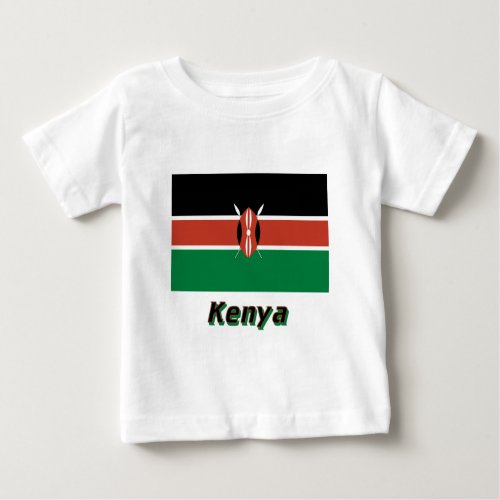 Kenya Flag with Name Baby T_Shirt