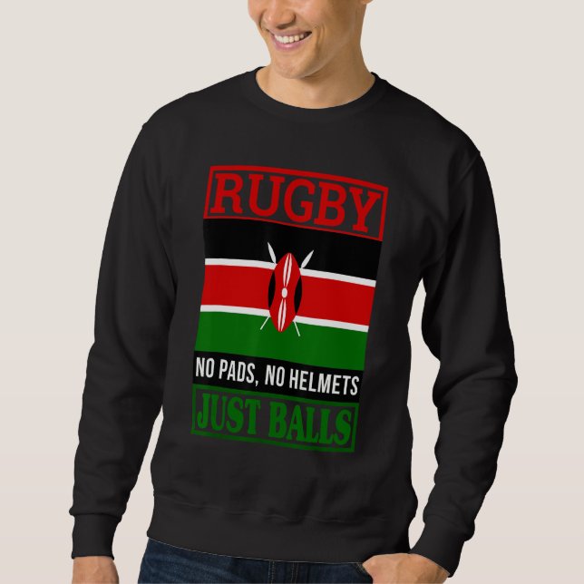 Kenya Funny Rugby Sweatshirt (Front)