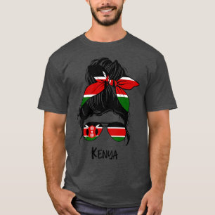 Kenya Girl Kenyan girl Kenya woman flag T-Shirt