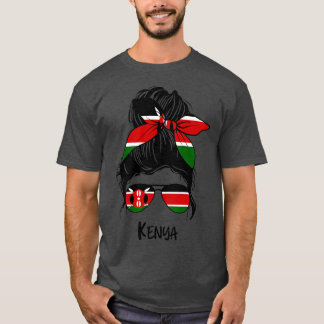 Kenya Girl Kenyan girl Kenya woman flag T-Shirt