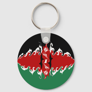 Kenya Gnarly Flag Keychain
