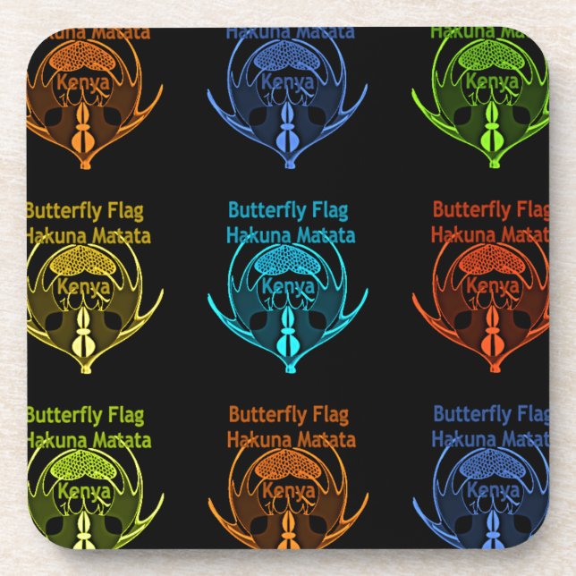 Kenya Hakuna Matata Beverage Coaster (Front)