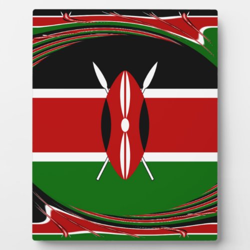 Kenya Hakuna Matata Black Red Green Plaque