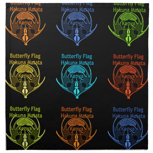 Kenya Hakuna Matata Cloth Napkin (Front)