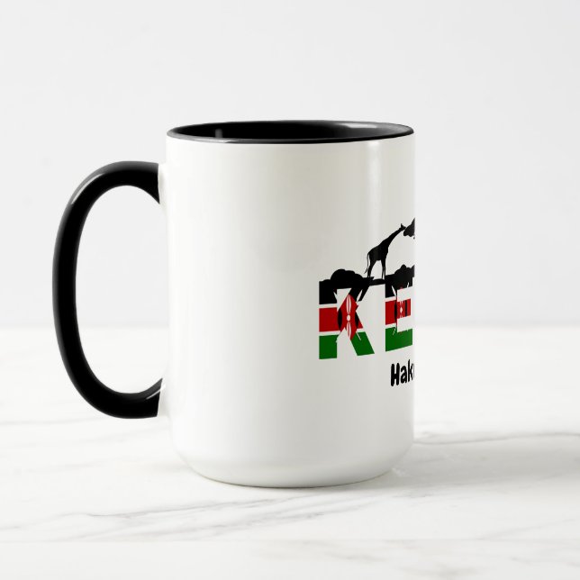 Kenya Hakuna Matata Coffee Mug: African Decor Mug (Left)