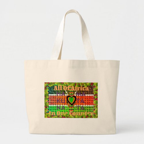 Kenya Hakuna Matata Large Tote Bag