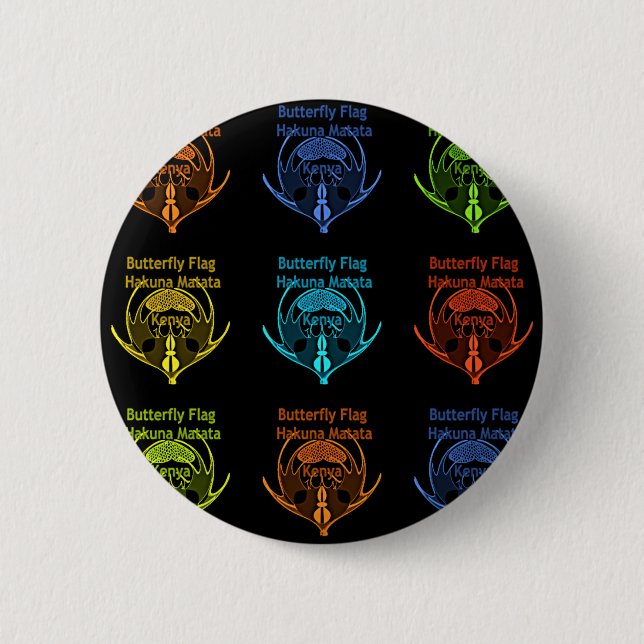 Kenya Hakuna Matata Pinback Button (Front)