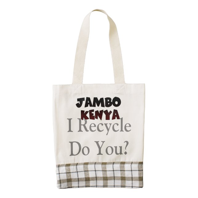 Kenya Hakuna Matata Reusable Zazzle HEART Tote Bag (Front)