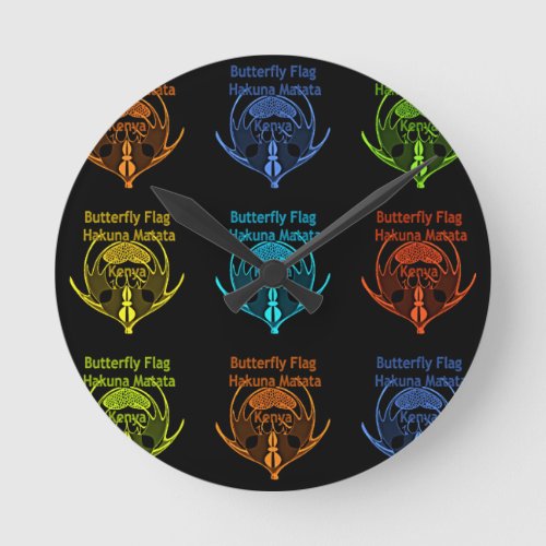 Kenya Hakuna Matata Round Clock