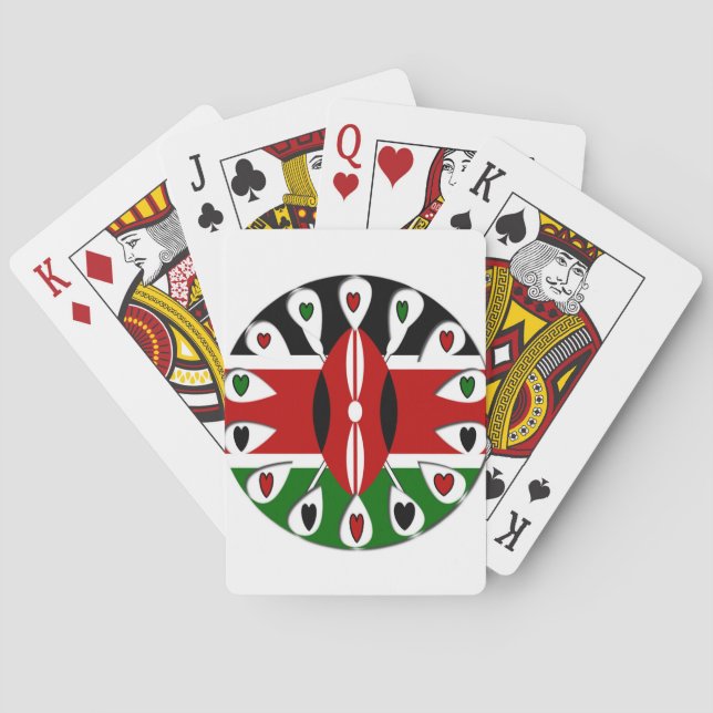 Kenya Hearts Poker Cards (Back)