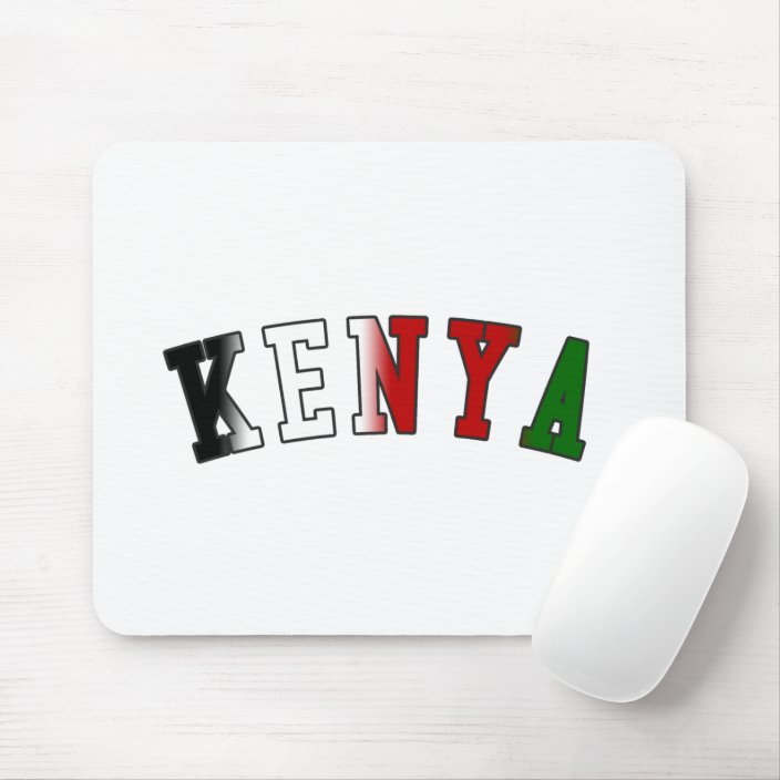 Kenya in National Flag Colors Mousepad