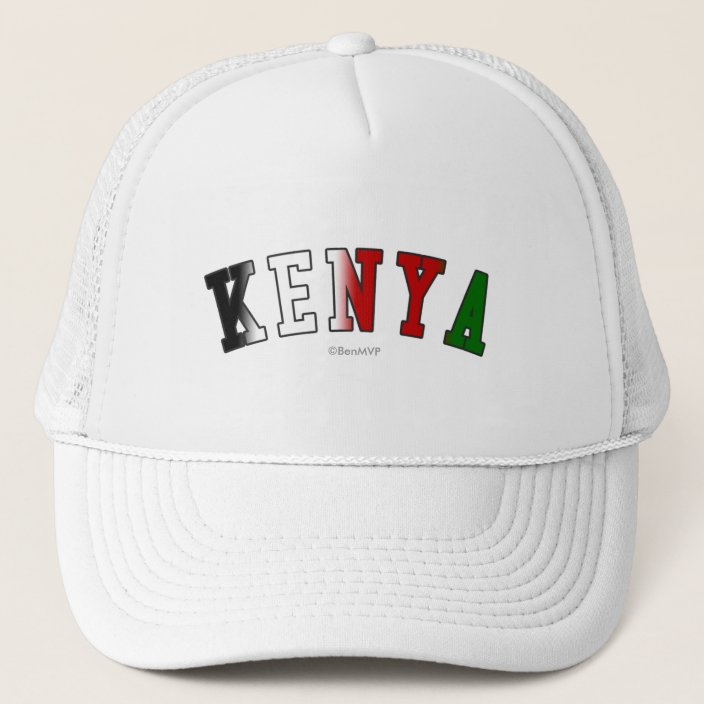 Kenya in National Flag Colors Trucker Hat
