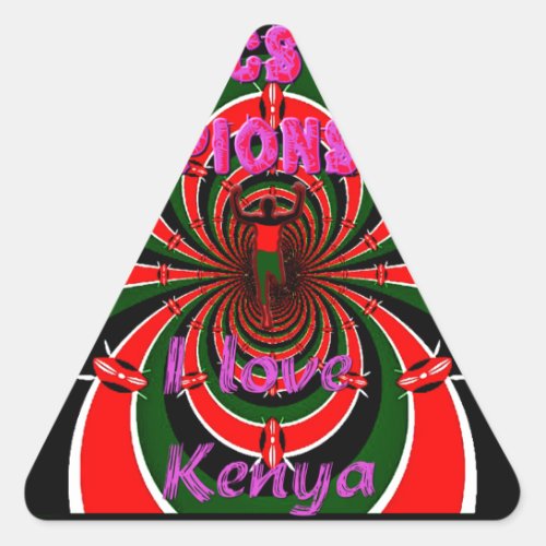 Kenya International Athletics Sports Triangle Sticker