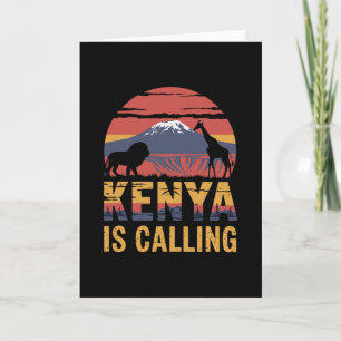 Kenya Is Calling Safari Lover African Wildlife Vac Card