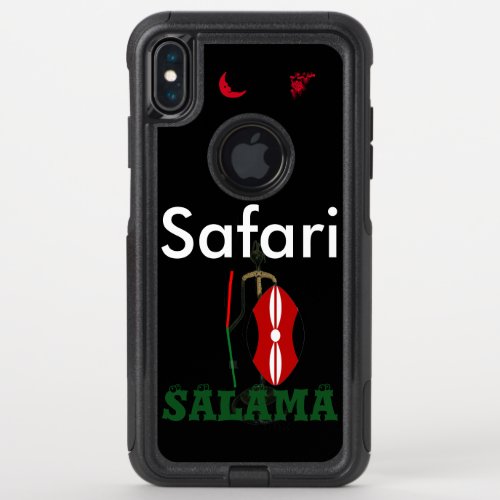 Kenya Jet black safari OtterBox Commuter iPhone XS Max Case