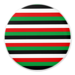 Kenya Jordan Iraq Kuwait flag stripes symbol lines Ceramic Knob
