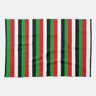 Kenya Jordan Iraq Kuwait flag stripes symbol lines Kitchen Towel