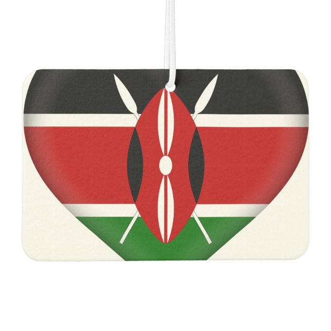 Kenya (Kenyan) Flag Air Freshener (Front)