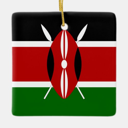 Kenya Kenyan Flag  Ceramic Ornament