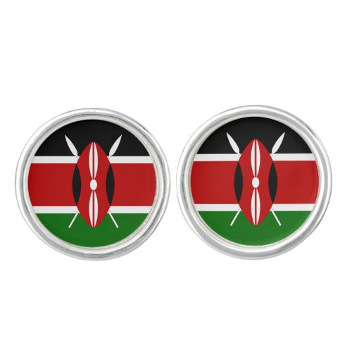 Kenya Kenyan Flag Cufflinks