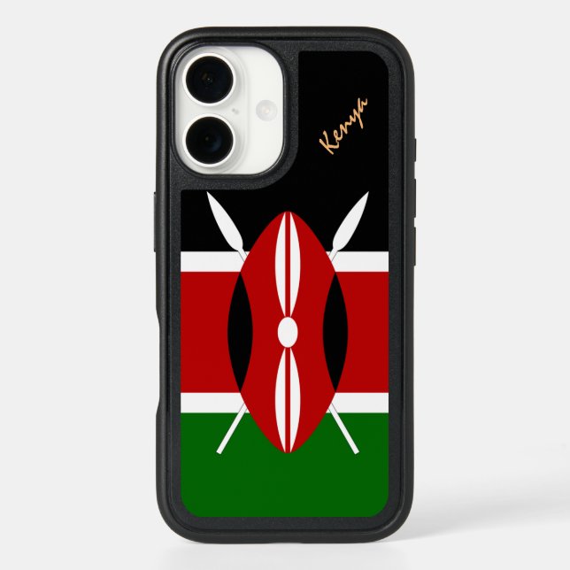 Kenya & Kenyan Flag fashion, travel /sports Otterbox iPhone Case (Back)
