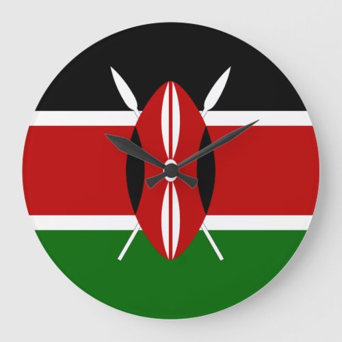 Kenya Kenyan Flag Large Clock