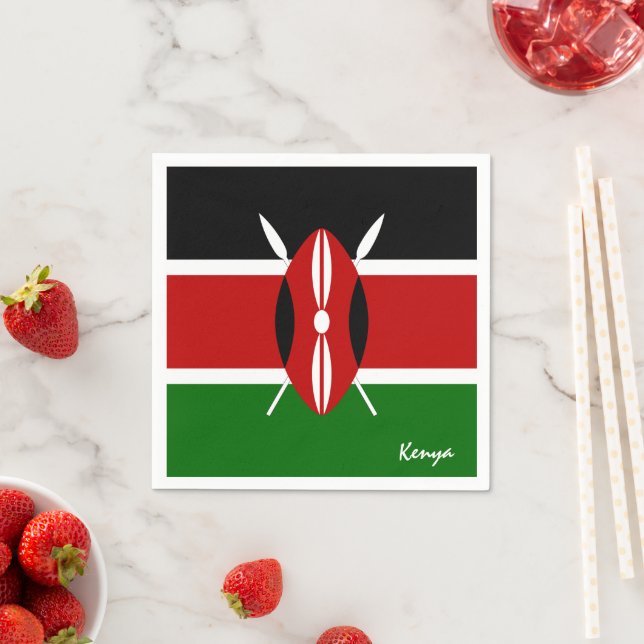 Kenya & Kenyan Flag party fashion /sports fans Napkins (Insitu)