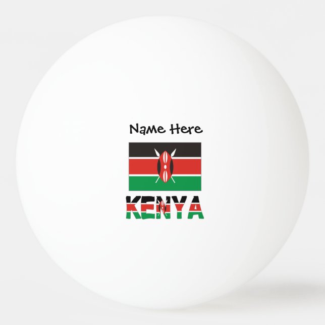 Kenya Kenyan Flag Personalized Name  Ping Pong Ball (Front)