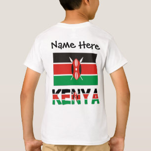 Kenya Kenyan Flag Personalized Name T-Shirt