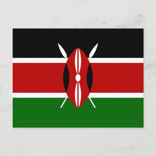 Kenya Kenyan Flag Postcard